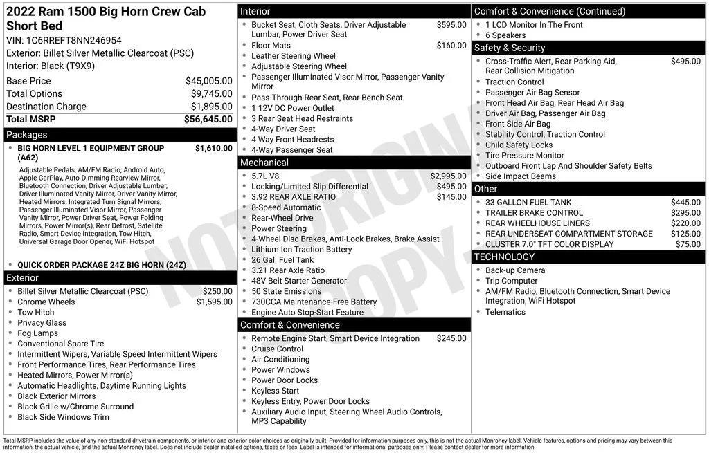 ram ram 1500 pickup 2022 1C6RREFT8NN246954 image ram ram 1500 pickup 2022 1C6RREFT8NN246954 image
